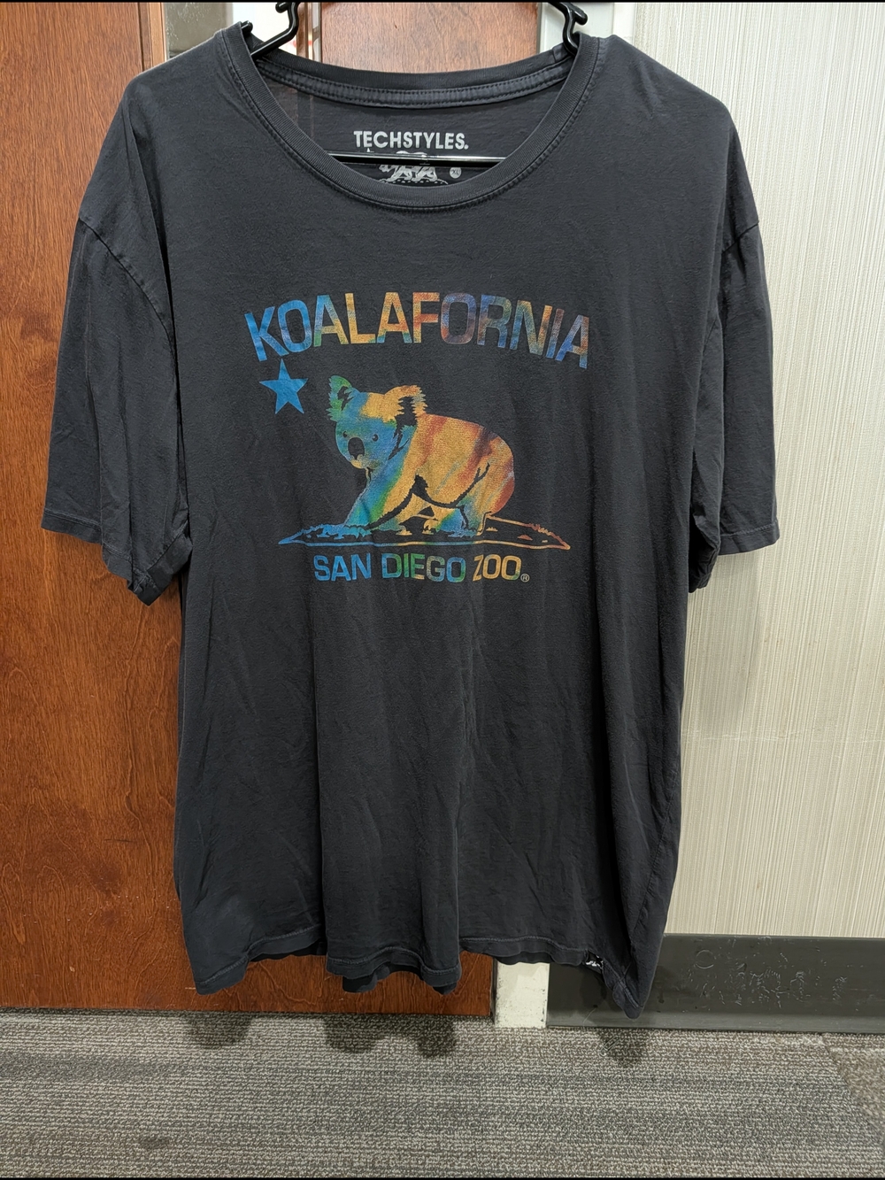 TechStyles Koala 'Koalafornia' Short Sleeve Tee - Black